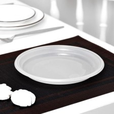 Plastic plastic disposable dining room, d = 20.5 cm, white color