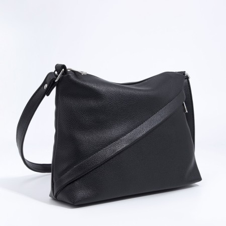 Bag Cross-Bodi with a zipper, black color-2