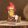 Needle "house" 7.5x5x12.5, oak, red, tree