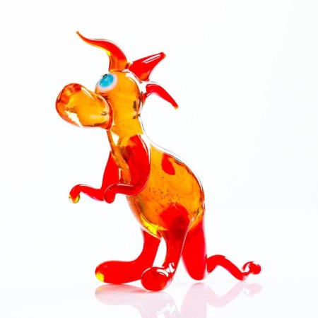 Figure made of glass "Dragon" 7x8x4cm, mix-1