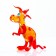 Figure made of glass "Dragon" 7x8x4cm, mix