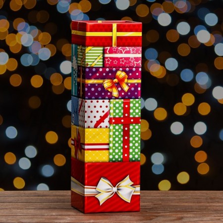 Gift box "Gifts", tower 12 x 12 x 40cm-3