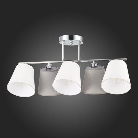 Ceiling EVOLUCE lamp. Sle300402-05. Prato. 5x40 watts, E14, 60x25x31.5 cm, chromium color-4