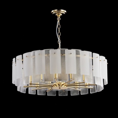 Crystal chandelier Gerhort G22041/12GD+CL+WT, 12X40W, E14, 84x80x80 cm, gold color-1
