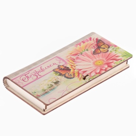 Wooden envelope "Congratulations!" Herberers, 17x8 cm-1