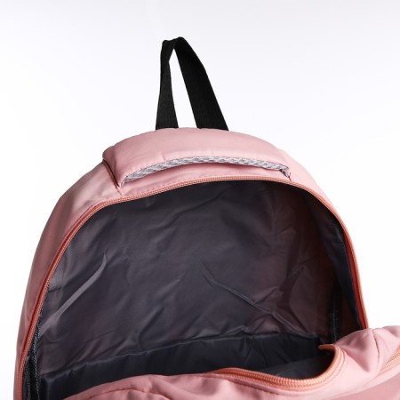 Youth backpack from textiles, 2 departments, 3 pockets, pink color-5