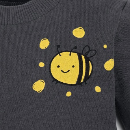 Kidsa (sweatshirt, trousers) minku, graphite/yellow color, height 86-92 cm-5