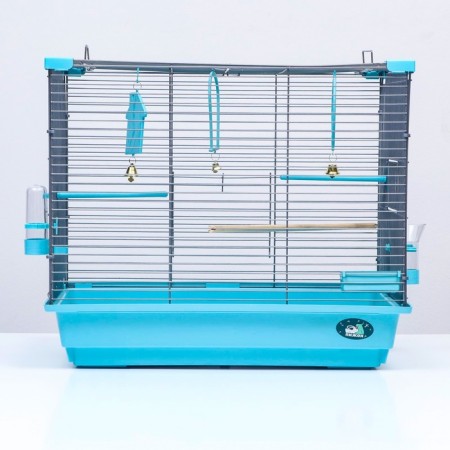 Birds Cell "Piggers" No. 104, collapsible, 1 section, 58 x 40 x 48 cm, turquoise-5