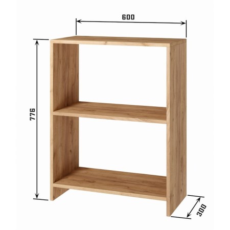 Shelving 600, 600x300x776, quadro/oak gold craft-1