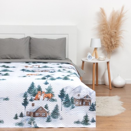 New Year. Cover "Etel" 1.5 joint venture Winter Village, 145x210cm, microfiber