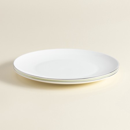 Sl Home “Cascon” plates, d = 27 cm, set 2 pcs, bone porcelain, white-6