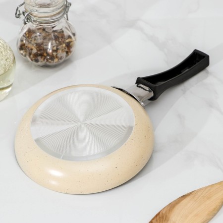 STON SIGN, D = 14.3 cm, plastic handle, anti -stick coating, beige color-2