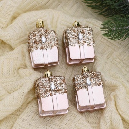 A set of jewelry plastic 4 pcs "Waiting for a miracle" 4.5x6 cm, pink