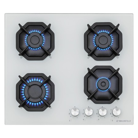Hlect surface Maunfeld EGHG.64.2CW/G, gas, 4 burners, color white glass