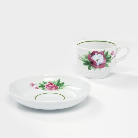 Tea couple 250 ml, saucer 15 cm, "peony"-1