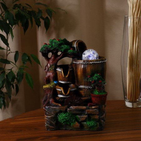 Fountain "Equal under the tree" 13.5x18x27 cm (with backlight)-2