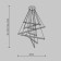 Suspension lamp Maytoni Mod016PL-L96GK, LED, 90 W, 1010x3200 mm, 2900 lm, gold