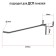 The hook is single for chipboard perforation, step 50 mm, d = 5 mm, l = 250 mm, zinc