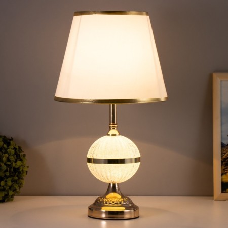 Elizabeth table lamp E27 40W white-gold 25x25x37 cm Risalux-1