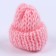 Knitted hat knitted, set 10 pcs., Pink color