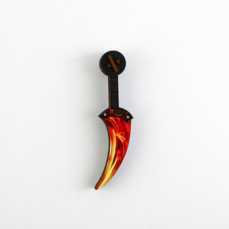 Wooden weapons, children's souvenir "four elements", Krambit - shuriken, 12 x 3.2 x 2.4 cm-2
