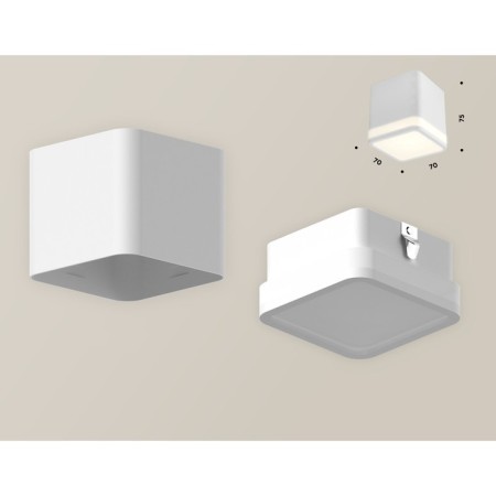 Ambrella Light Acrylic lamp, XS7805030, MR16 GU5.3, GU10 LED 10 watts, white sand, white matte-2