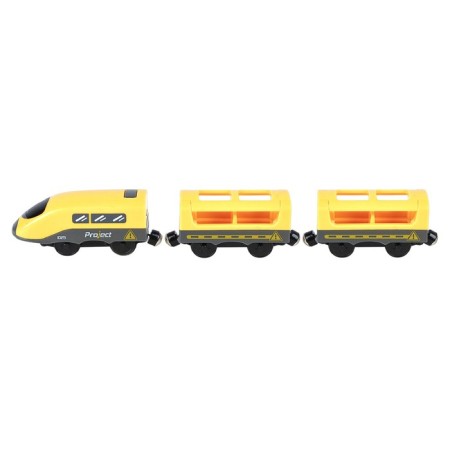 Toy train "My city", 3 items, on batteries, yellow-2