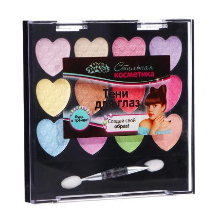 Cosmetics set for girls: shadows, applicator-4