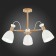 Ceiling EVOLUCE lamp. Sle103802-03. Balcamo. 3x60 watts, E27, 59x59x45 cm, color light wood, white