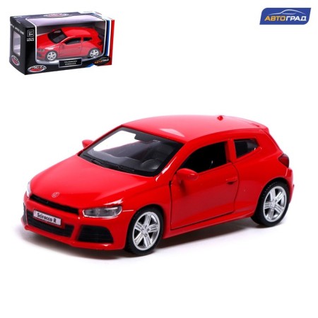 Metal machine Volkswagen Scirocco R1, 1:38, inertia, doors open, red color