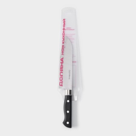 Knife Santoku Kitchen shade "Kronos", blade 17 cm, black color-3