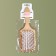 Massage comb, 9 × 24.5 cm, beige color