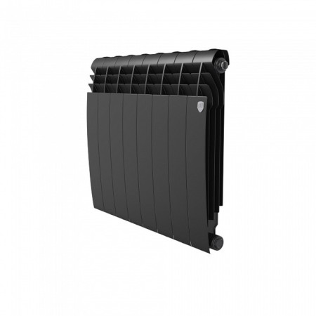 Bimetallic radiator Royal Thermo Biliner New/Noir Sable, 500 x 80 mm, 8 sections, black