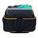 School backpack, 39 x 24 x 19 cm, ergonomic back, calligrata a "football", black