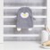 Lovelife hand towel "Penguin", col. Gray, 25x21 cm, 100% PE, microfiber 280 g/m2