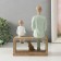 Polystone souvenir "Father and son. Reading" White-green 15.5x12x21 cm