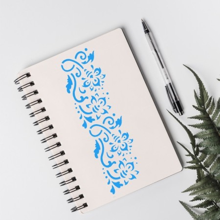 Stencil of border plastic "Fairytale flowers" 40x12 cm-2