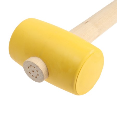 Kiyanka scrap, wooden handle, yellow rubber, 55 mm, 400 g-2