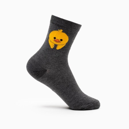 Women's socks "duckling 3D", dark gray color, size 36-40
