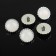 A set of buttons on the leg, d = 21.5 mm, 5 pcs, white/silver color