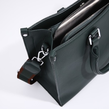 Bag Female Tout with zipper, green color-7