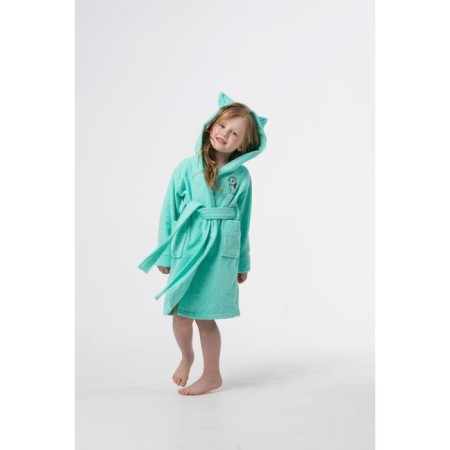 Terry dressing gown, “Pussy”, height 116 cm, menthol color-3