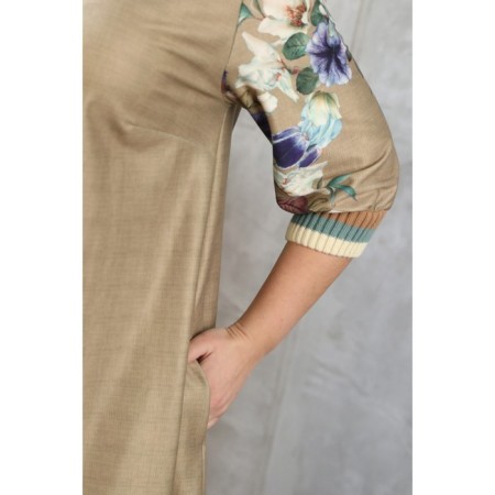 Female dress, size 56, beige color-4