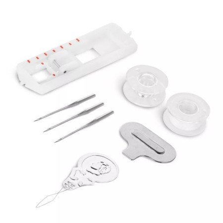 Sewing machine KitFort KT-6056, 9 W, 12 operations, semi-automatic, white-hourly-6