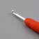 Knitting hook, with silicone handle, d = 4.5 mm, 14 cm, red color
