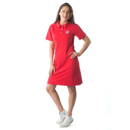Dress-field female, size 50, red color-2