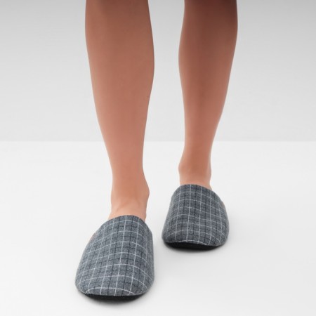 Women's slippers, size 40-41, gray color-1
