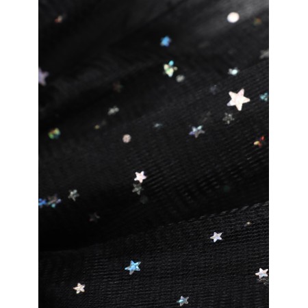 Children's skirt kaftan "stars" black, length 17 cm-7