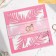 Carved wedding invitation, with embossing, pink color
