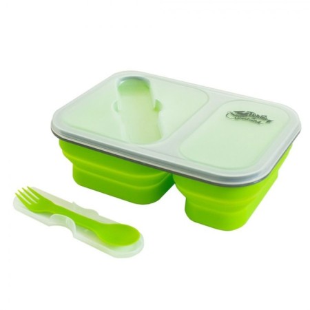 Silicone TRCP TRC-090, 2 compartments with a fishing rod, olive, 900ml